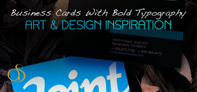 Business Cards with Big, Bold Typography