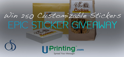 Epic Giveaway – Win 250 Customizable Stickers from Uprinting for FREE!