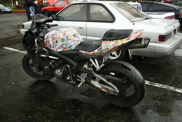 My old scooter I did sticker bomb on. : r/stickerbomb