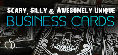 40+ Scary, Silly, & Awesomely Unique Business Card & Card Holder Design Inspirations for Halloween