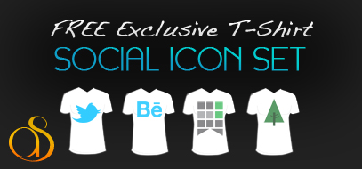 Exclusive Download – 16 T-Shirt Social Media Icon Pack FREE w/ layered PSD file