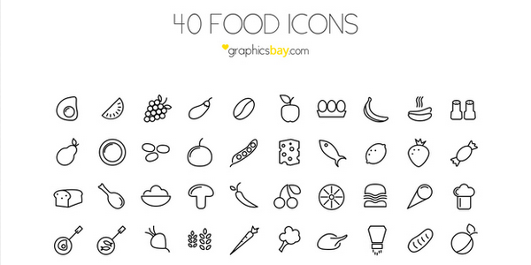 40 Food Icons for Times When You’re Design Hungry