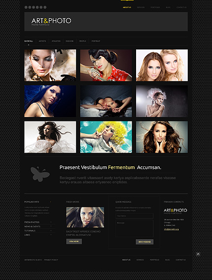 Photographer Portfolio Responsive WordPress Theme