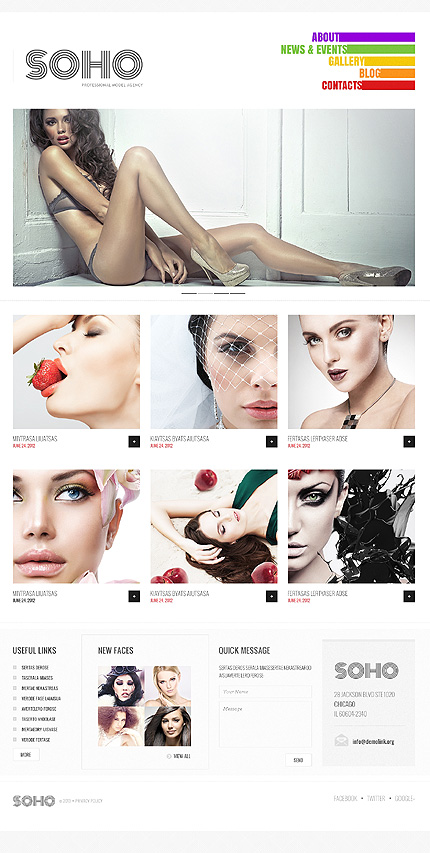 Model Agency WordPress Theme