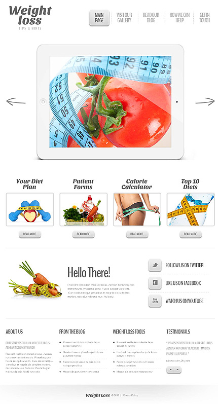 Weight Loss Responsive WordPress Theme