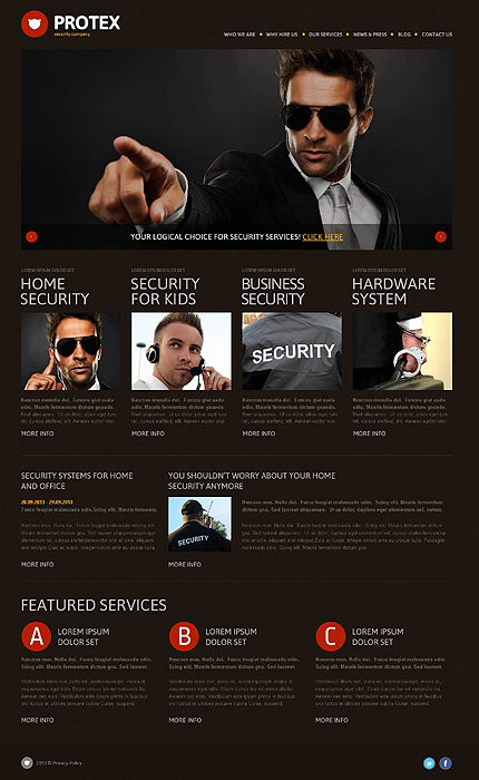 Security Responsive WordPress Theme