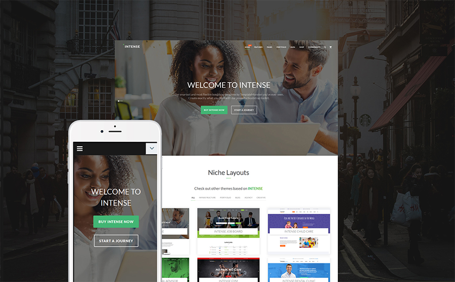 Intense - Multipurpose Website Template    