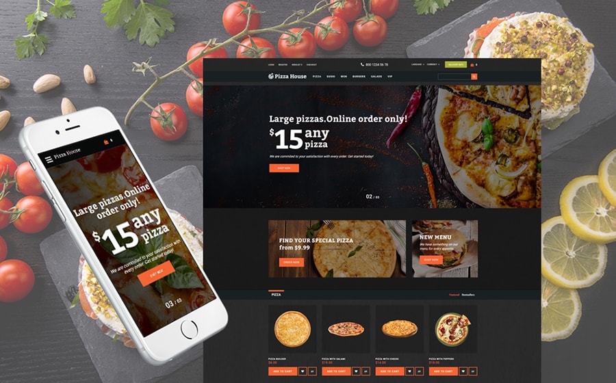 Fooder - Advanced Pizza Restaurant OpenCart Theme    