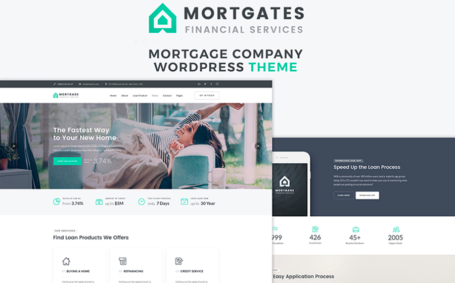 Mortgates - Financial Services WordPress Theme