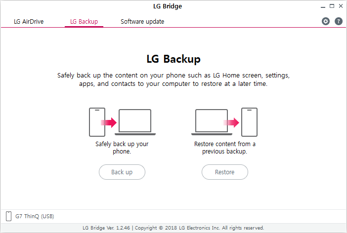 LG Backup from Google