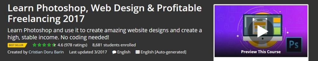 Learn Photoshop Web Design & Profitable Freelancing 2017