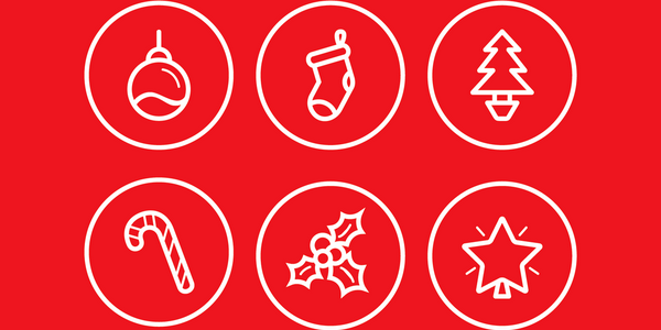 Modern Minimal Christmas Icons with Classic Figures