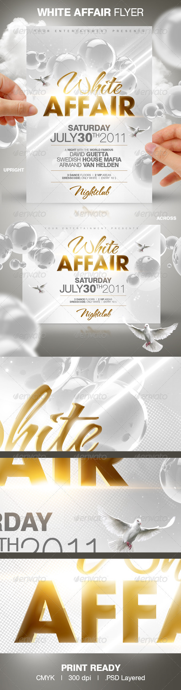 White Affair Party Flyer Template