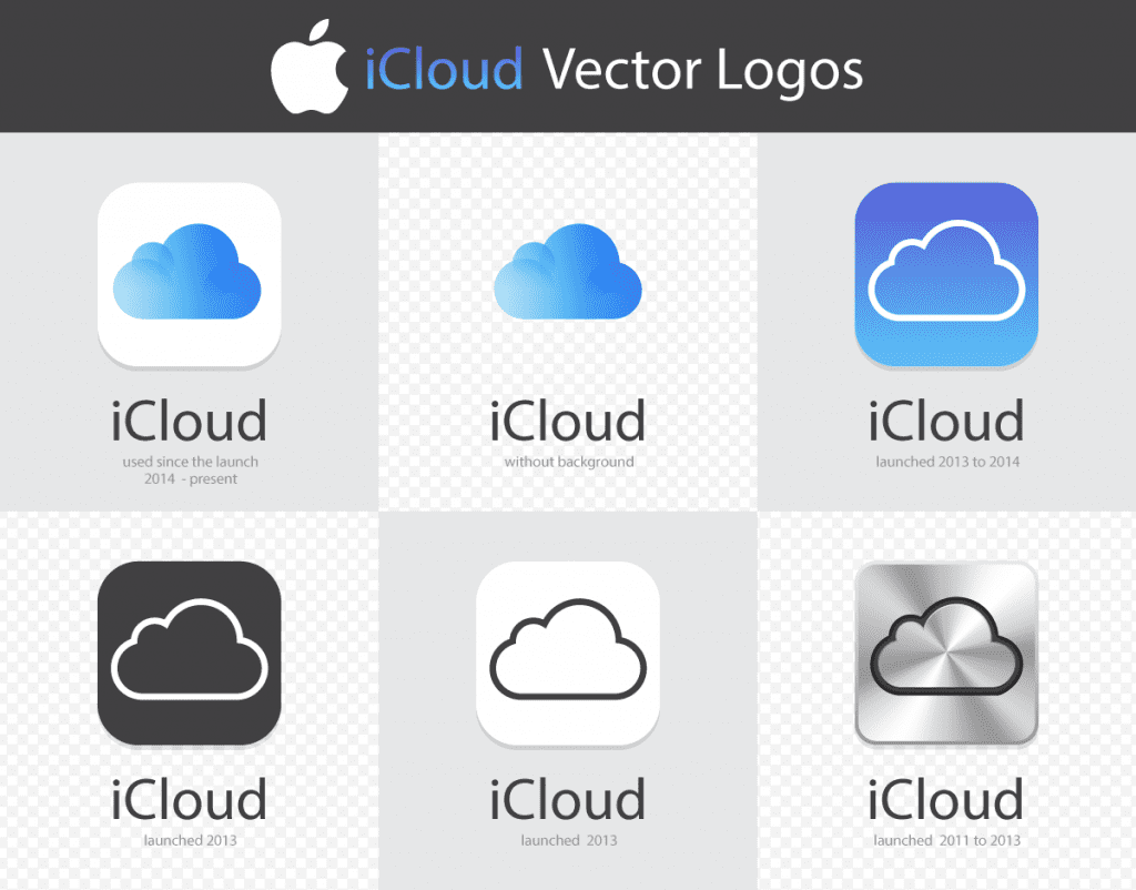 Free Exclusive Vector Illustration Apple Icloud Logos