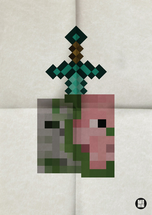 MINECRAFT SWORD - Minecraft - Posters and Art Prints