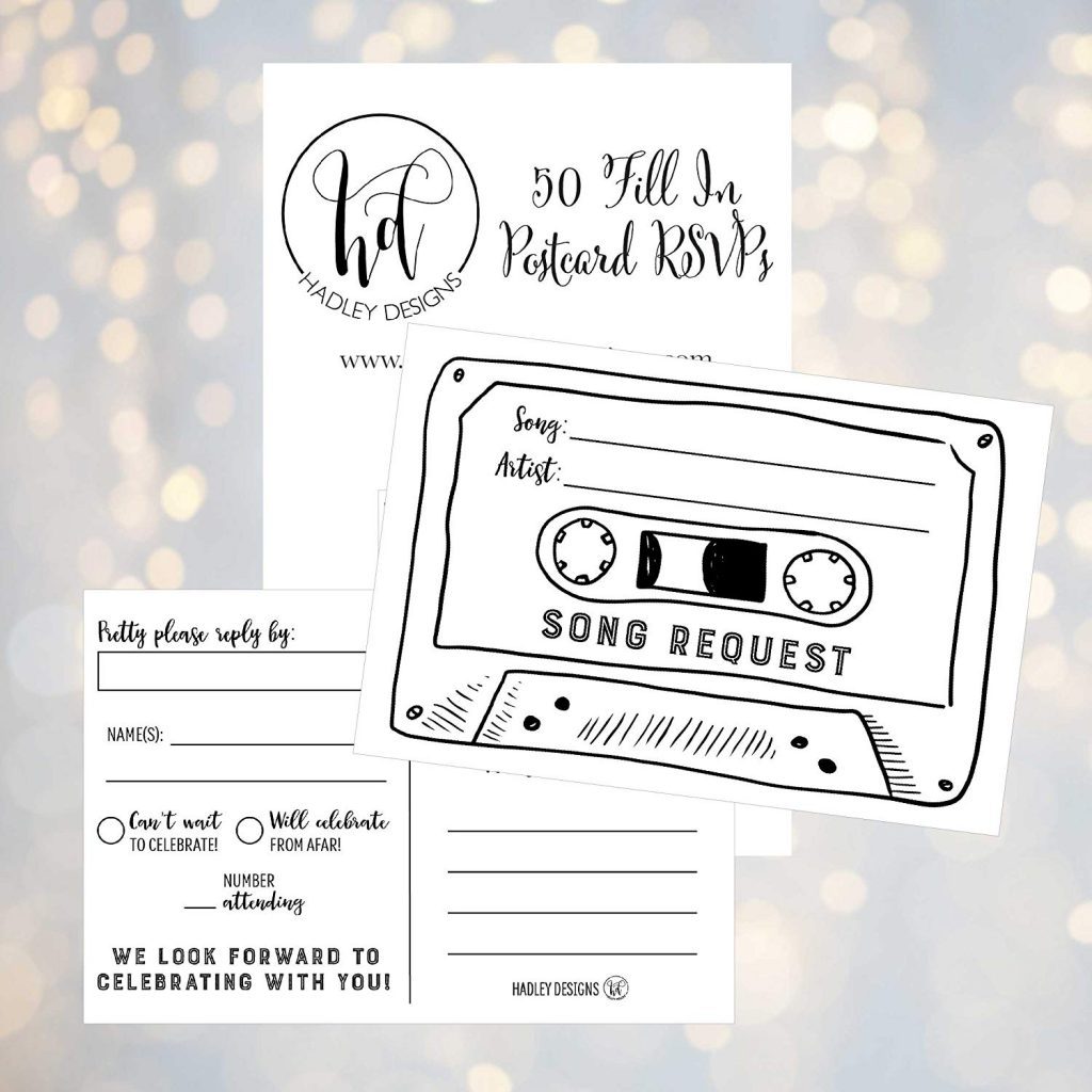 song-request-wedding-invitation-card-template