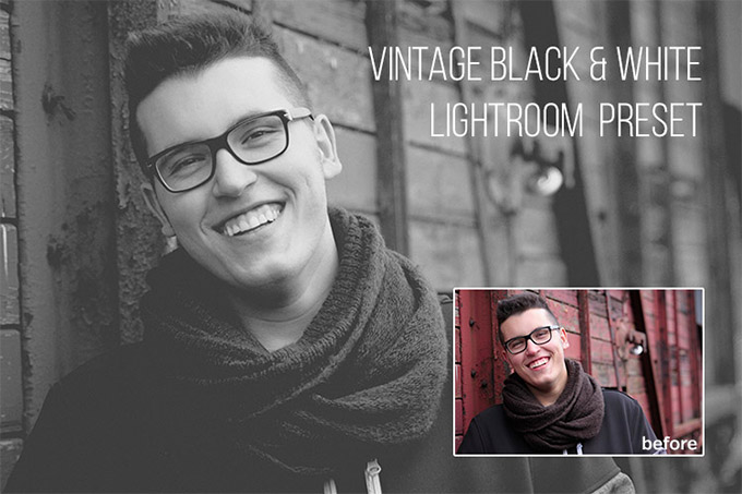 Vintage Black & White Lightroom Preset