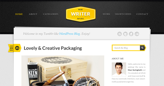 Personal WordPress Theme - Writer